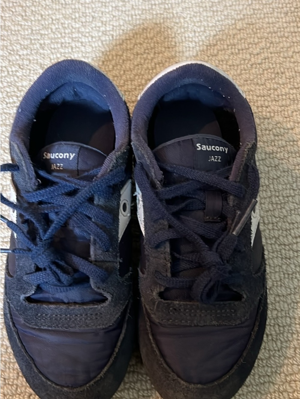 Saucony Boys Size 13.5M Navy Running Shoes Athletic Sneakers